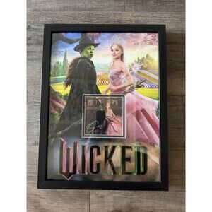 SIGNED Wicked Autographed Ariana Grande Cynthia Erivo 12x16 Custom Frame w/COA 4